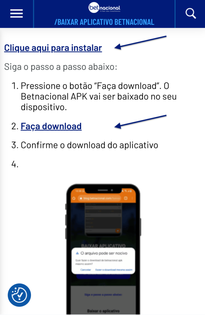 Como Baixar o Betnacional App